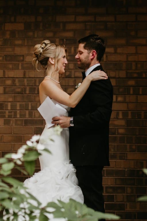 Windy City Glam bridal hair and makeup featuring a blonde bride.