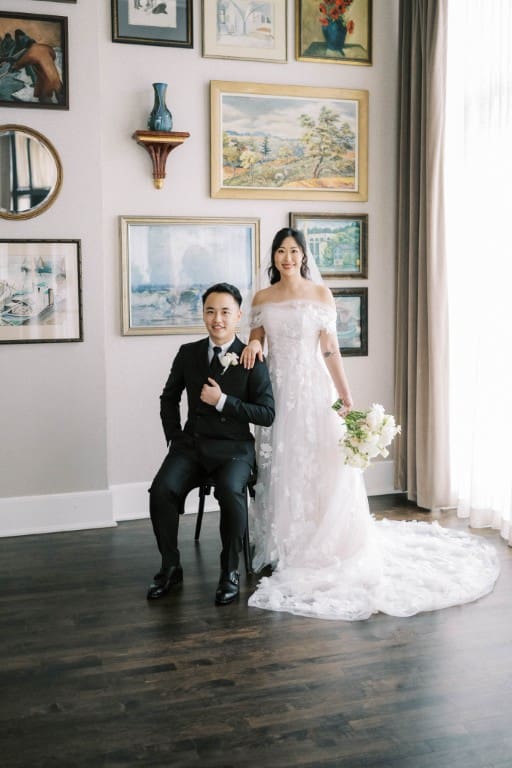 Bride and groom portrait