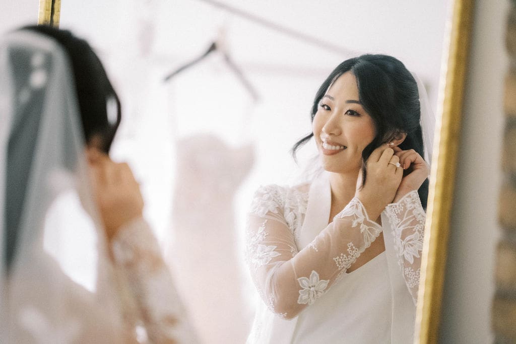 Windy City Glam Soft Glam Bridal Makeup featuring an Asian bride.