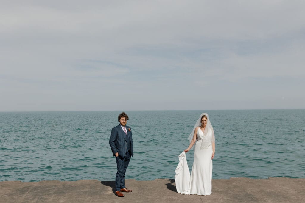 Windy Ciity Glam bride glam couple shoot