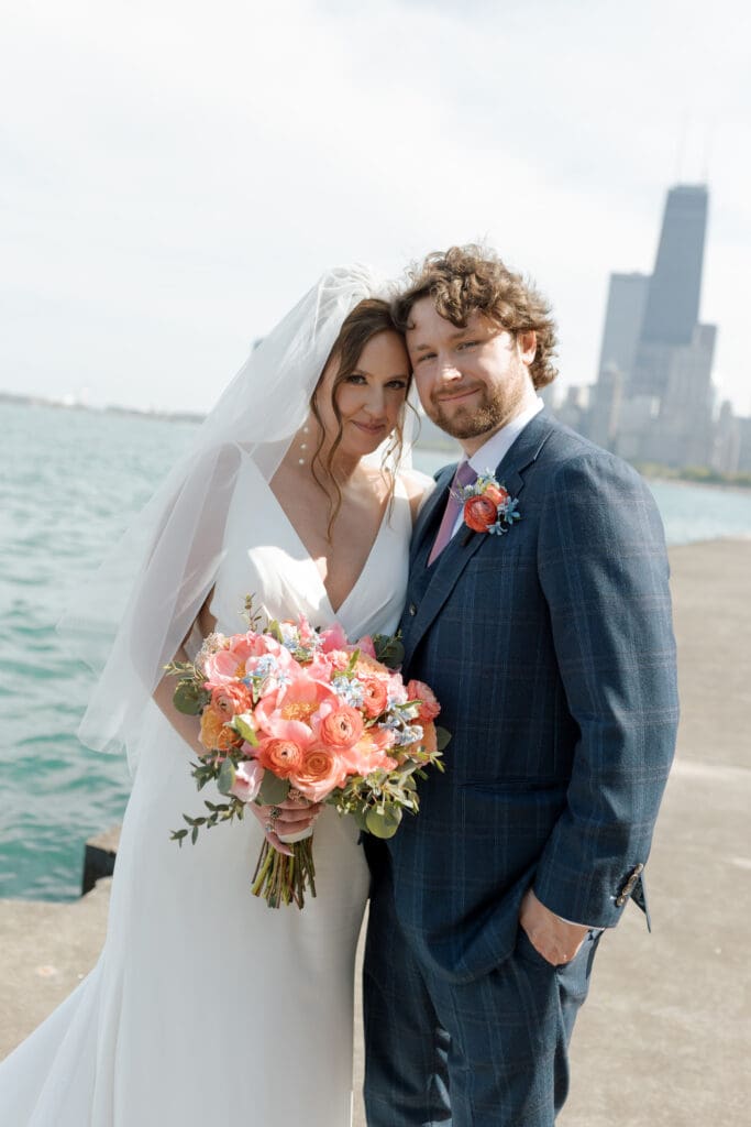 Windy Ciity Glam bride glam couple shoot