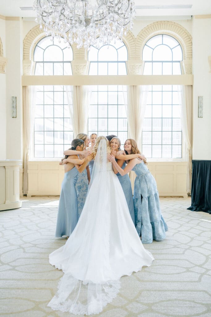Bride with her bridesmaids.