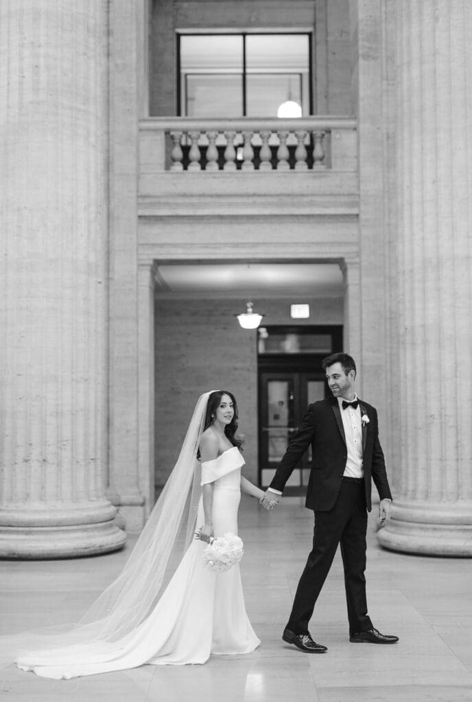 Bride and groom portrait