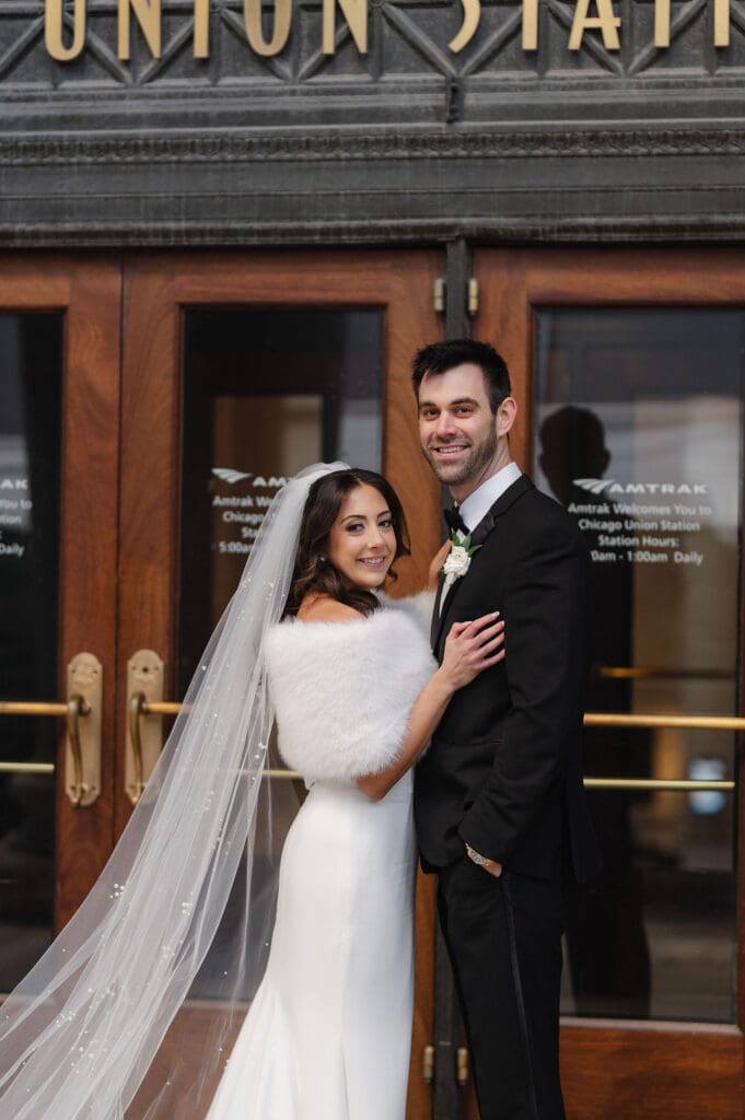 Bride and groom portrait