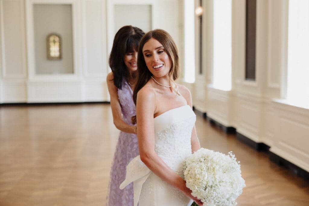Bride with her mother.