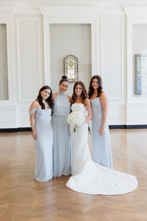 Bride with her bridesmaids.