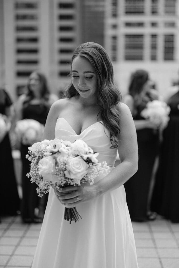 Bride holding her bouquet,