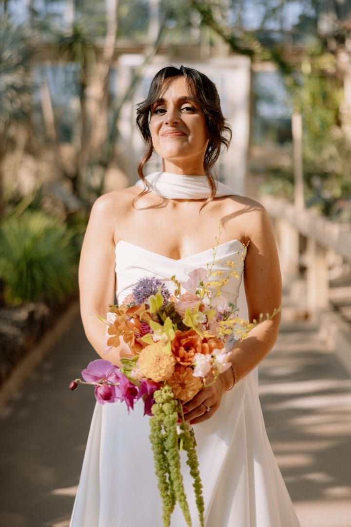 Morgan’s Dewy Bridal Makeup and Elegant Updo