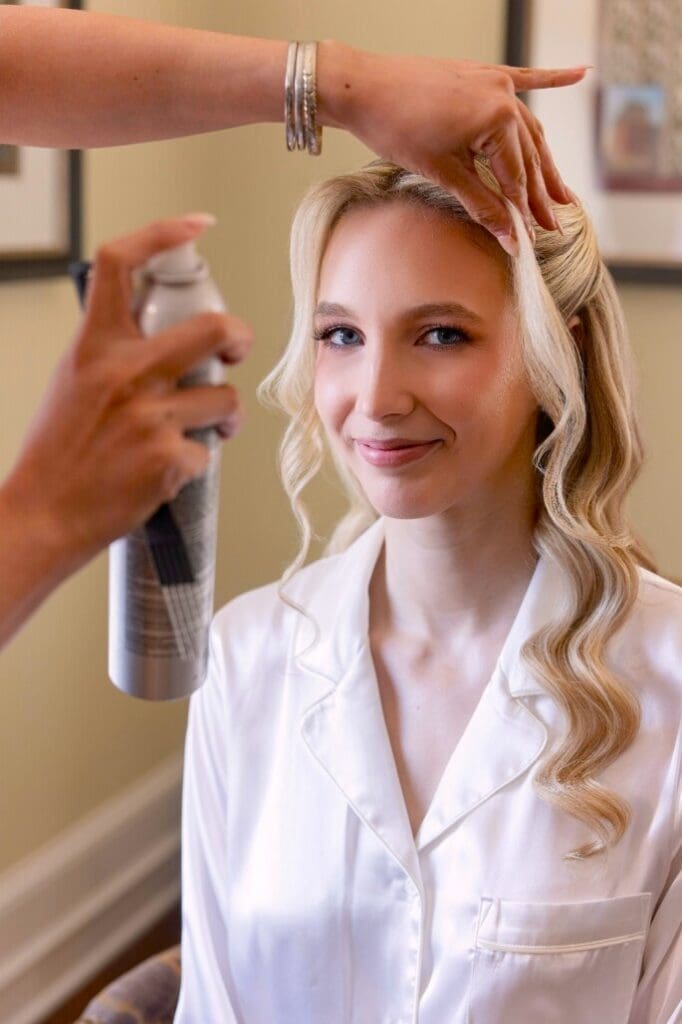 Bride hair styling