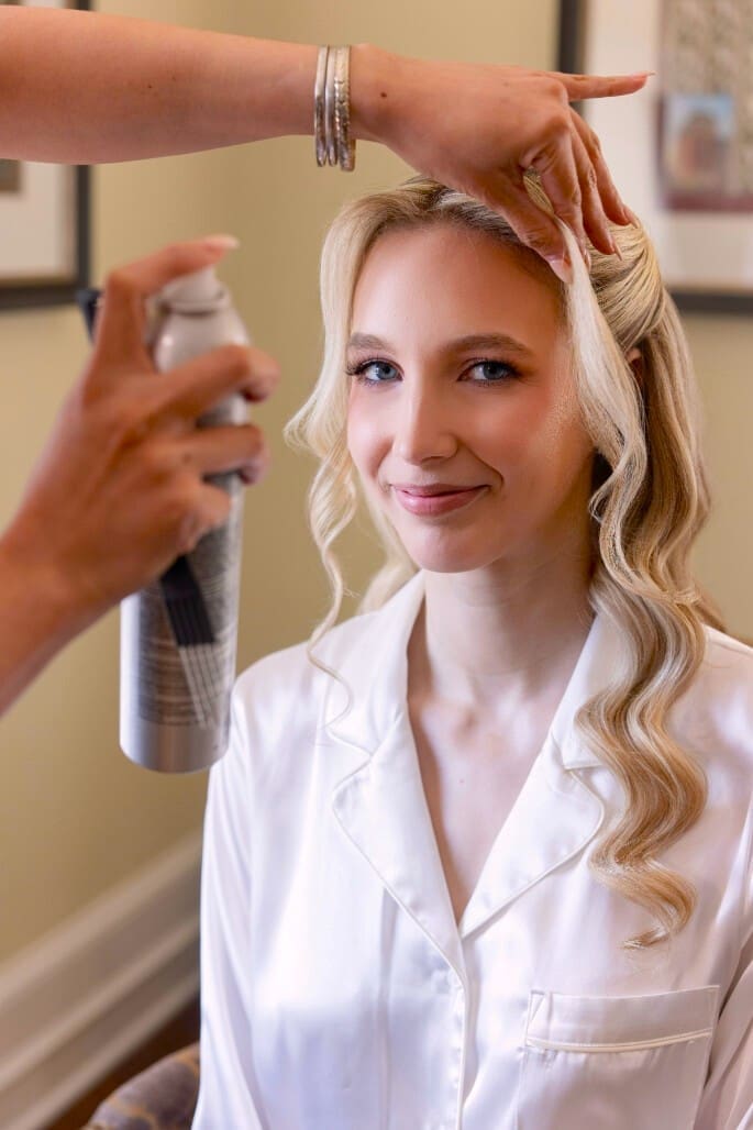 Bride hair styling