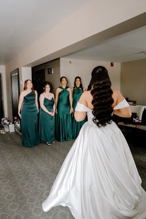 Bride glam waves