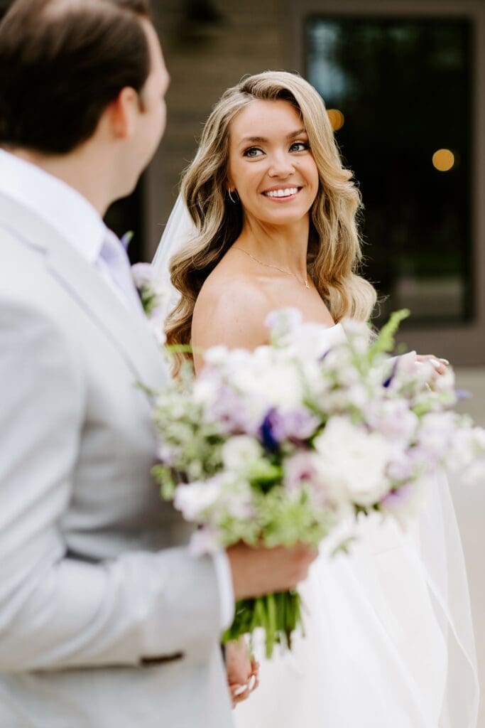 Chicago bride and groom posing for camera