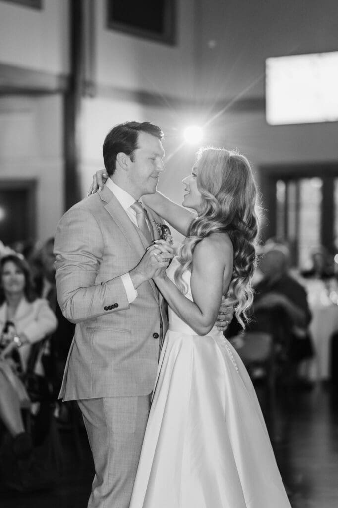 Chicago bride and groom dancing