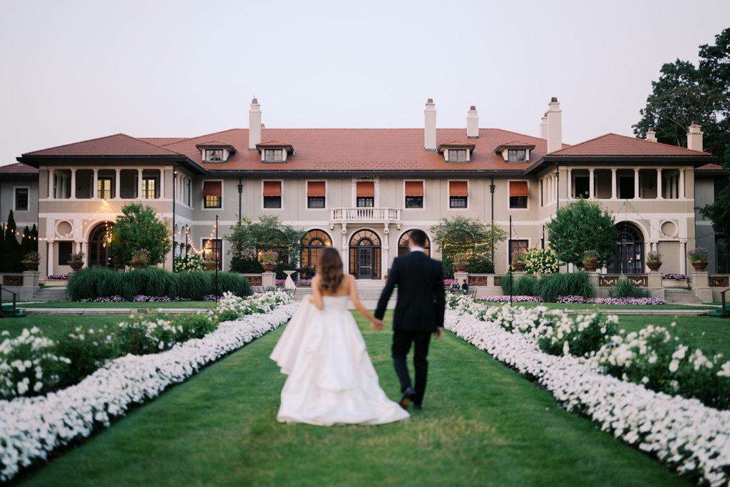 Chicago bride and groom pose for camera
