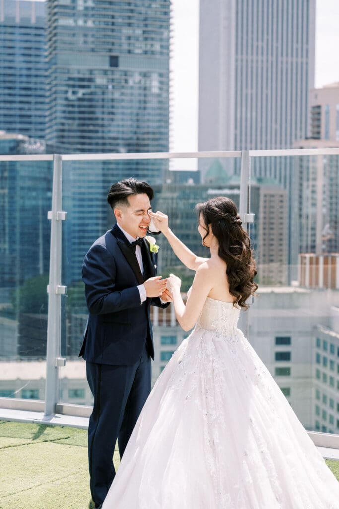 Asian bride and groom