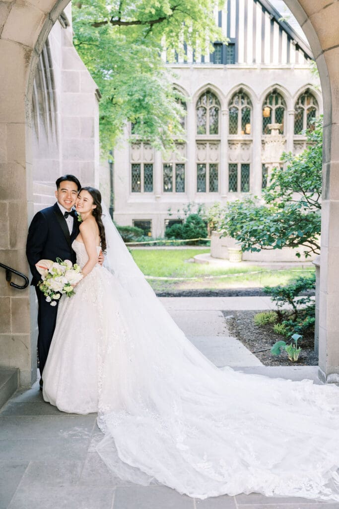 Asian bride and groom