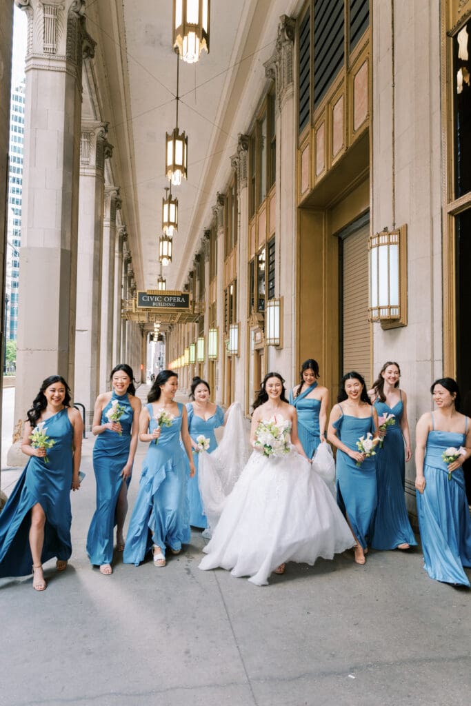 Asian bridal entourage
