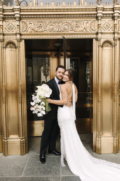 Chicago bride and groom portrait