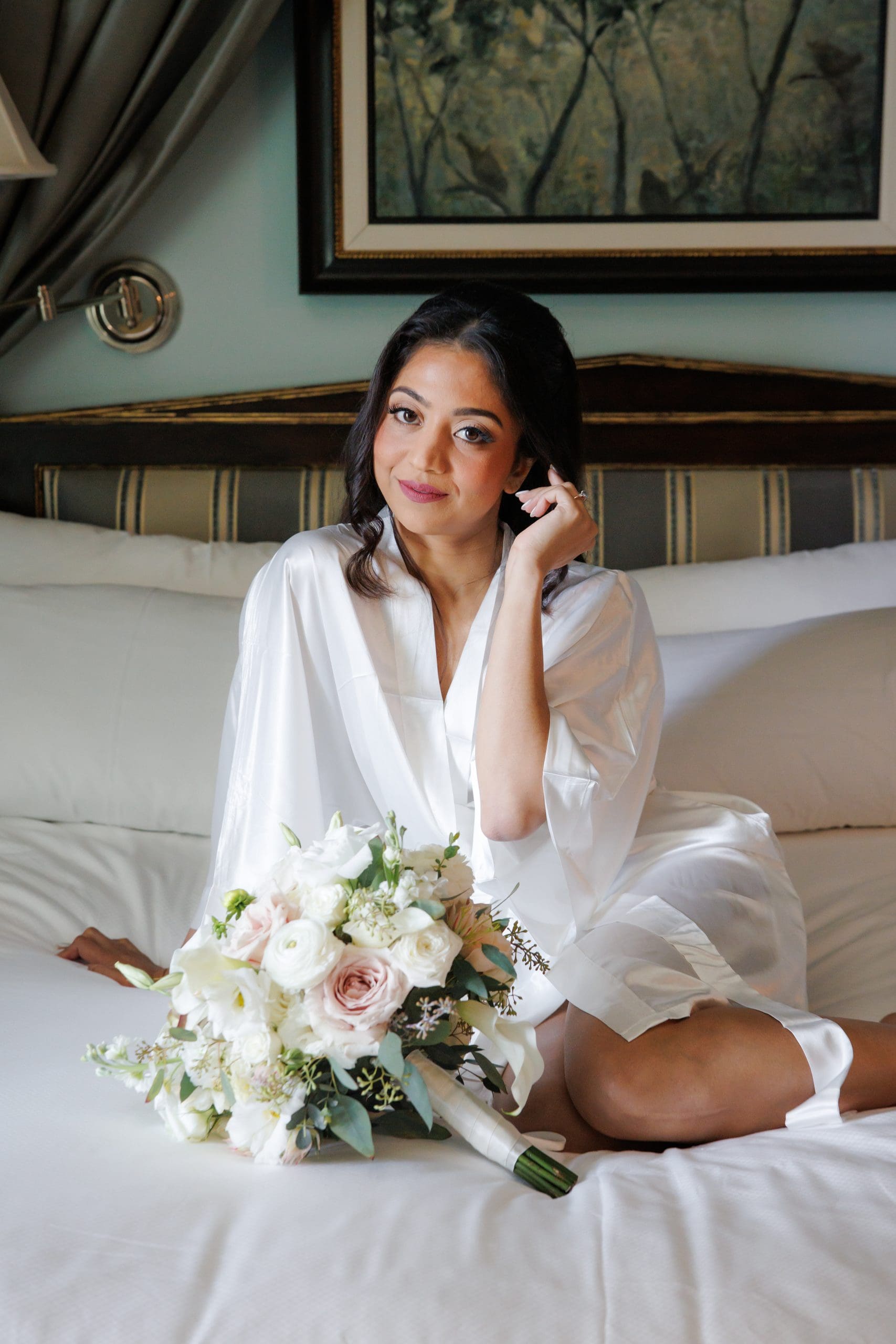 Indian bride in soft glam.