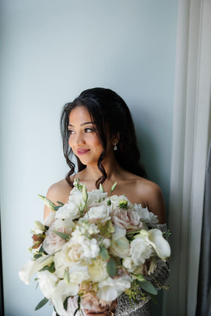 Indian bride in soft glam