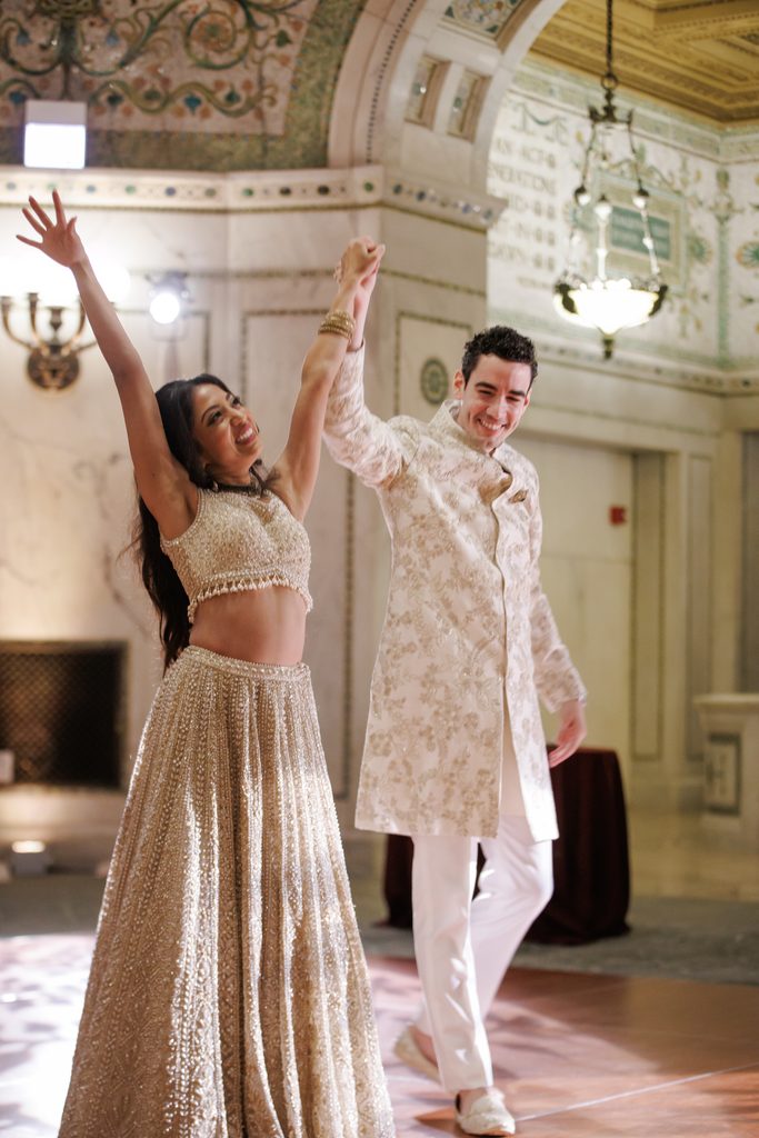 Indian bride and groom