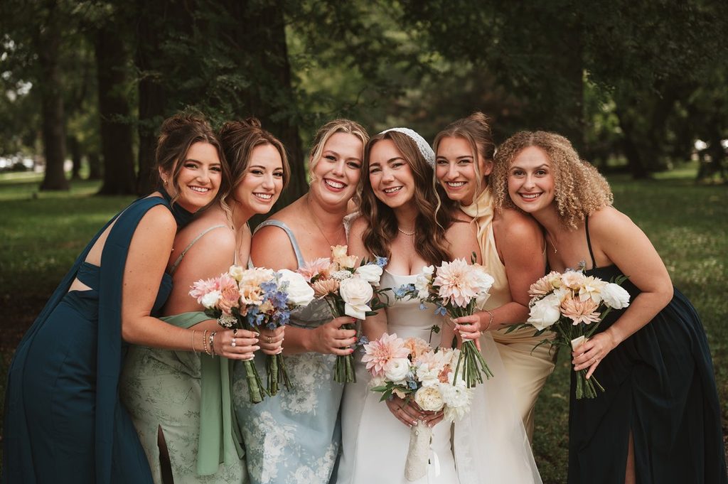 Chicago bride and bridesmaids
